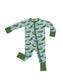 Blue Alligators - Zip Convertible Pajamas: 3-6 months