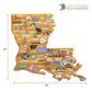 Louisiana Cutting Board with Artwork by Fish Kiss™