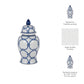 Ceramic Links Lidded Decorative Temple Jar - Blue, 14 in.