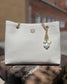 Jasmine Clover Bag Charm Worn Gold: Default