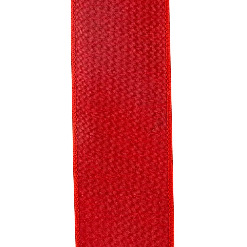 Plaid Dupioni Classic Diagonal, Red, 2-1/2 In, 5 Yards