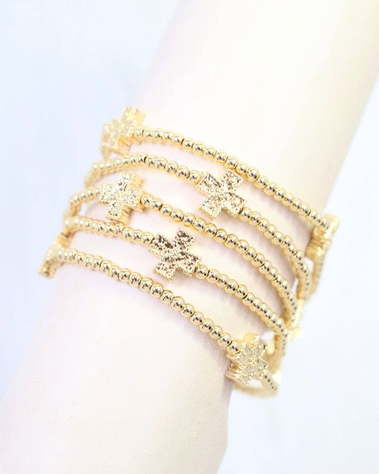 Jolee Beaded Cross Bracelet