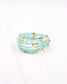 Flint Beaded Cross Stretch Bracelet Set Aqua