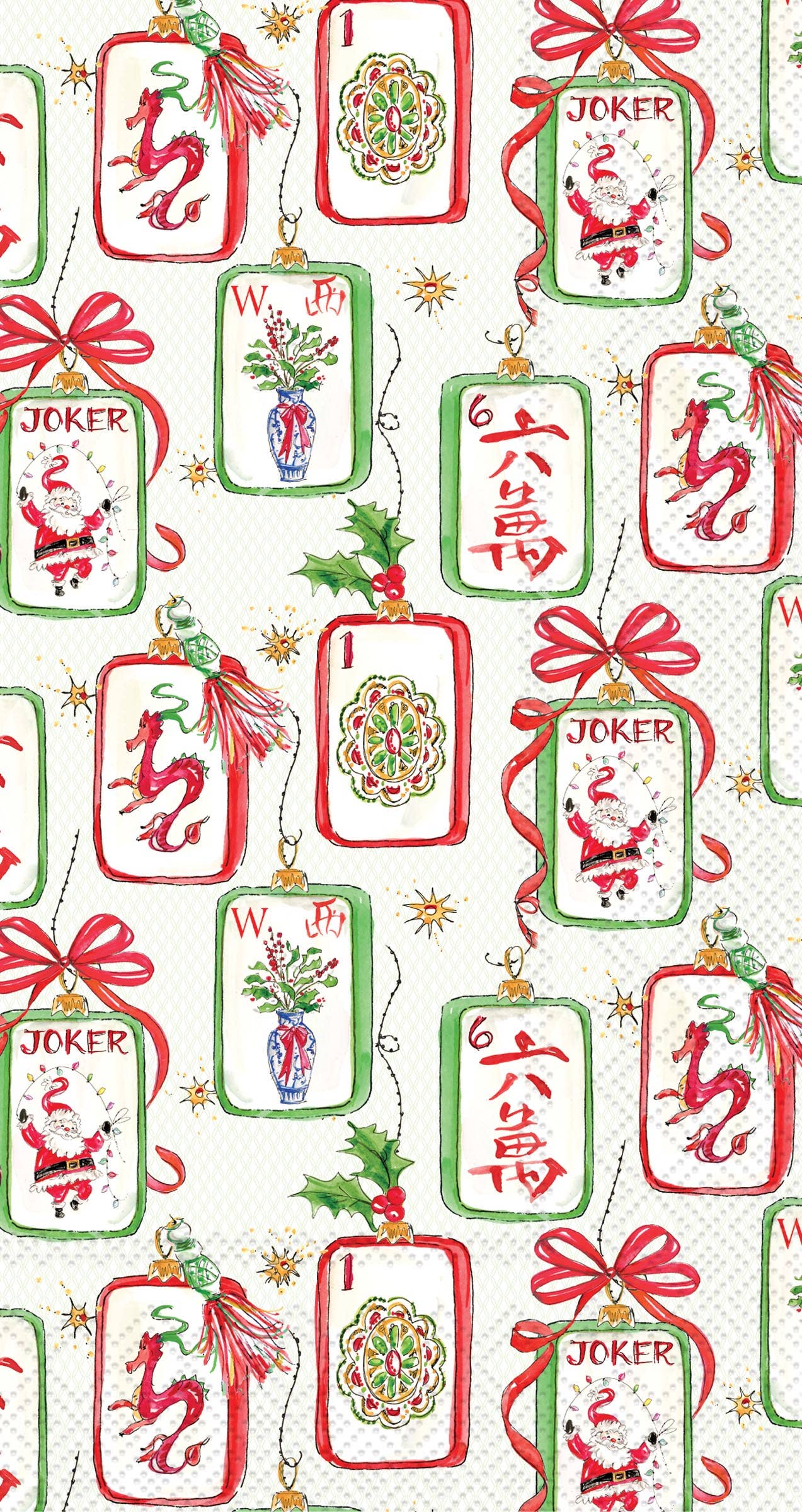 Paper Guest owel  16Ct Mahjong and Santa Rosanne Beck