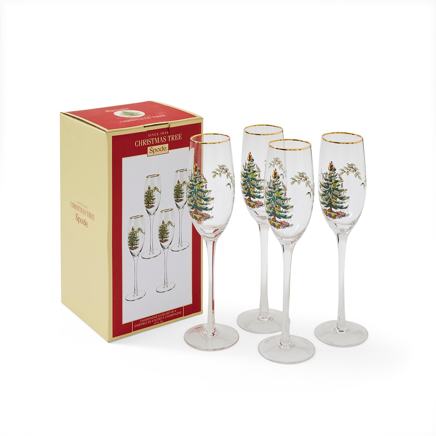 Champagne Fluted Glasses (Set of 4)