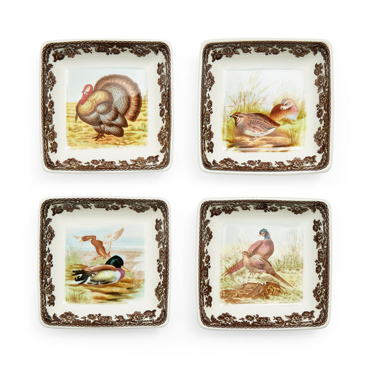 Woodland Square Dishes (Set of 4)