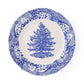 Blue Italian Christmas Tree Plate
