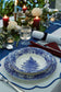 Blue Italian Christmas Tree Bowl