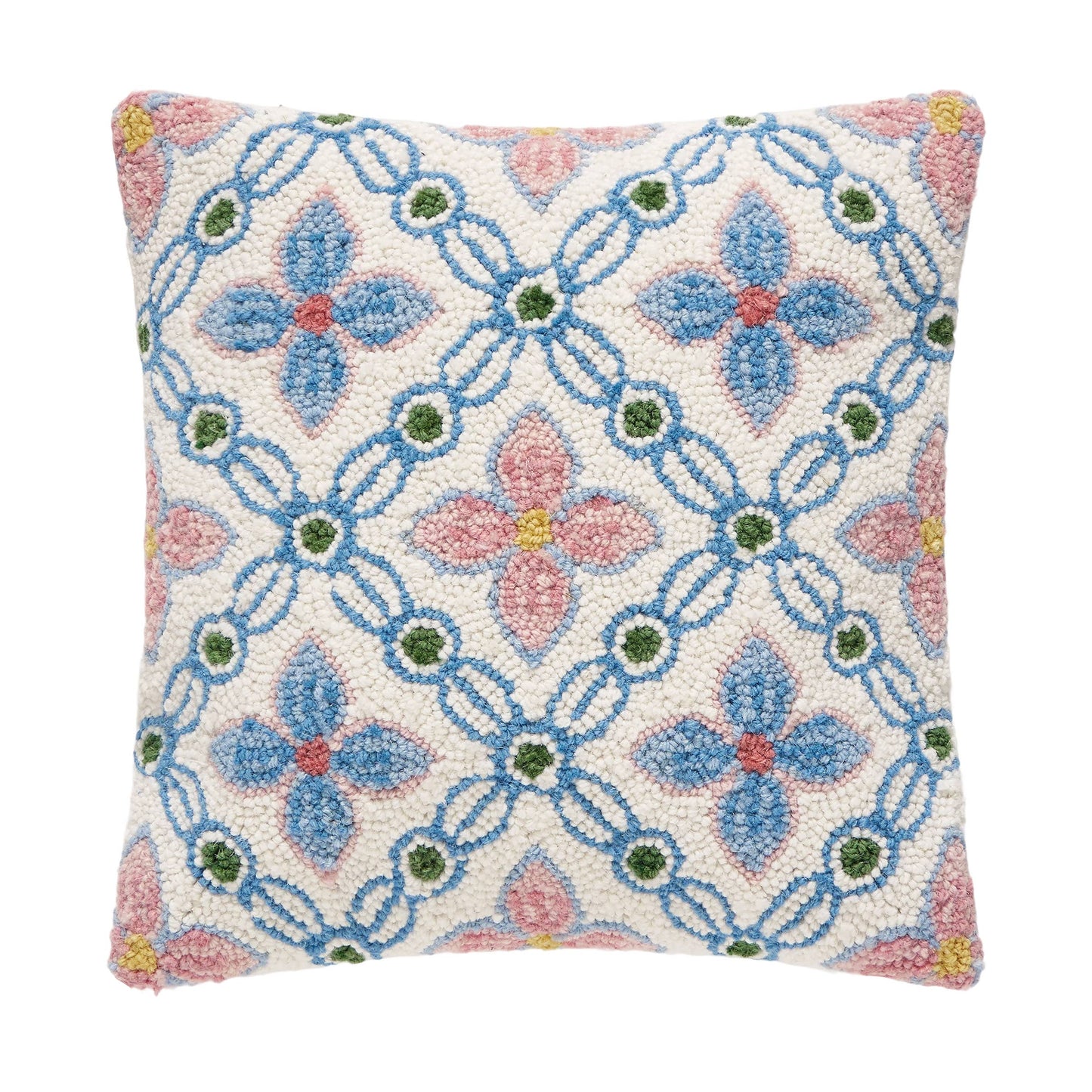 Vintage Floral Tile Hook Pillow