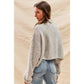 PEARL EMBELLISH SWEATER HOLIDY CHRISTMAS CARDIGAN: LT GREY / L