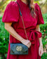 Cecilia Circle Logo Handbag Black Patent EC: