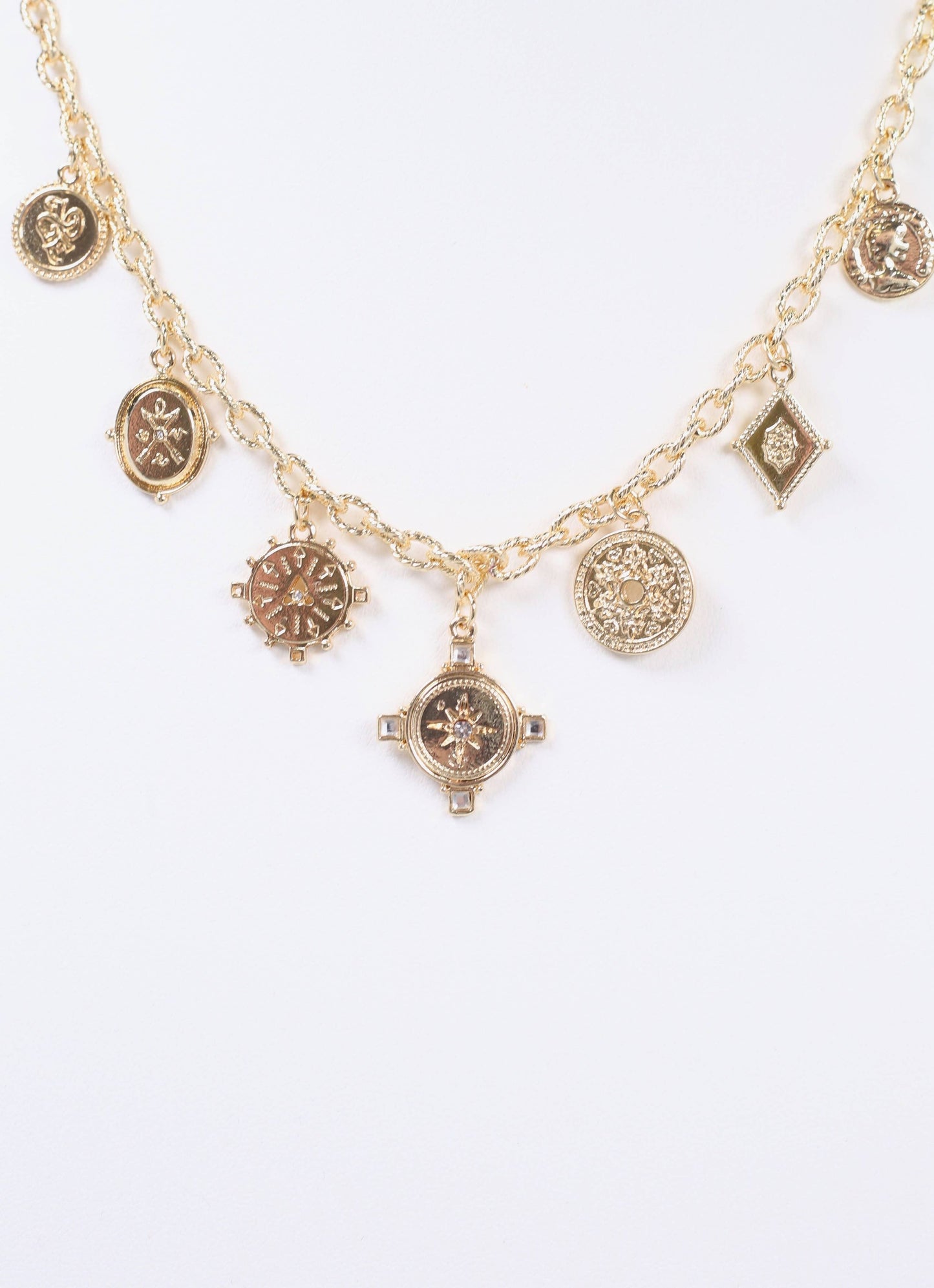 Mariann Charm Necklace Gold: Default