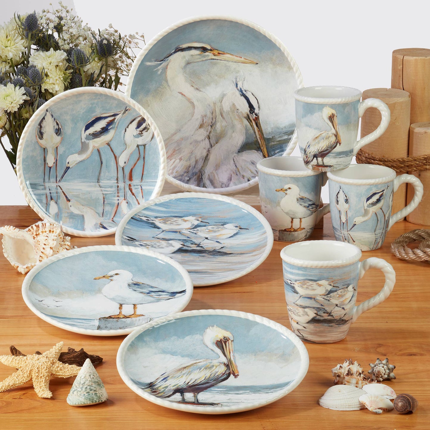 Shorebirds Serving Pasta Bowl 13in x 3in