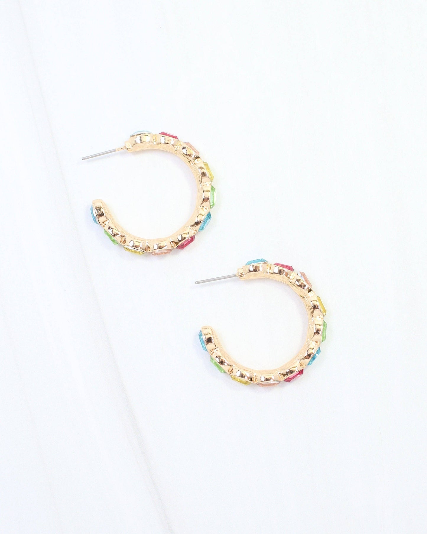Karter Jeweled Hoop Earring Multi