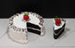 Large Fake Vanilla Cake with Slice Missing