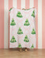 Pink Bow Tree Chenille Blanket