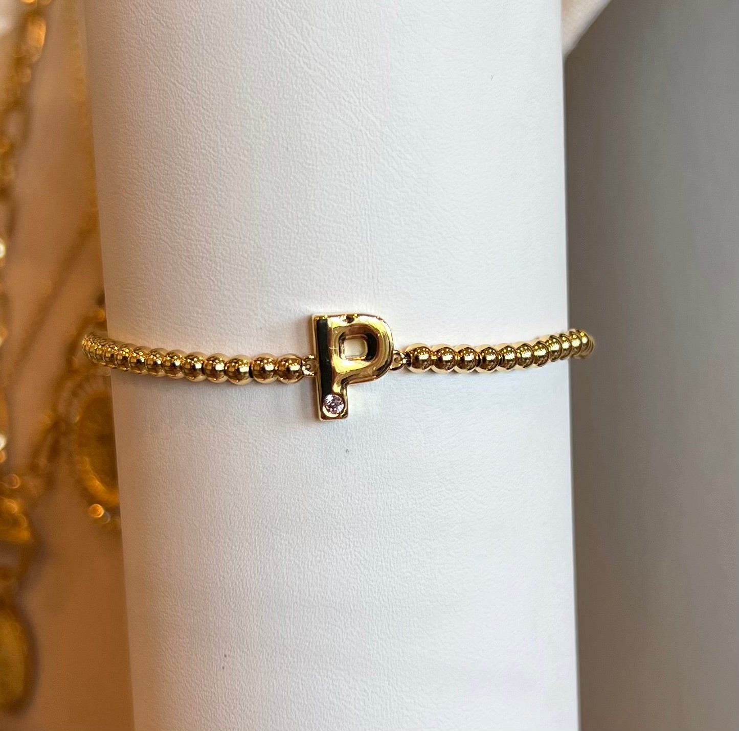 Kids Letters of Gold Initial Bracelet