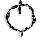 Scarf Bandana Charm Necklaces : Heart CZ - Purple Blue Abstract Scarf