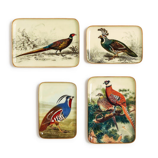 Pheasants Metal Trinket/Desk Trays (4 Designs) (2 Sizes)