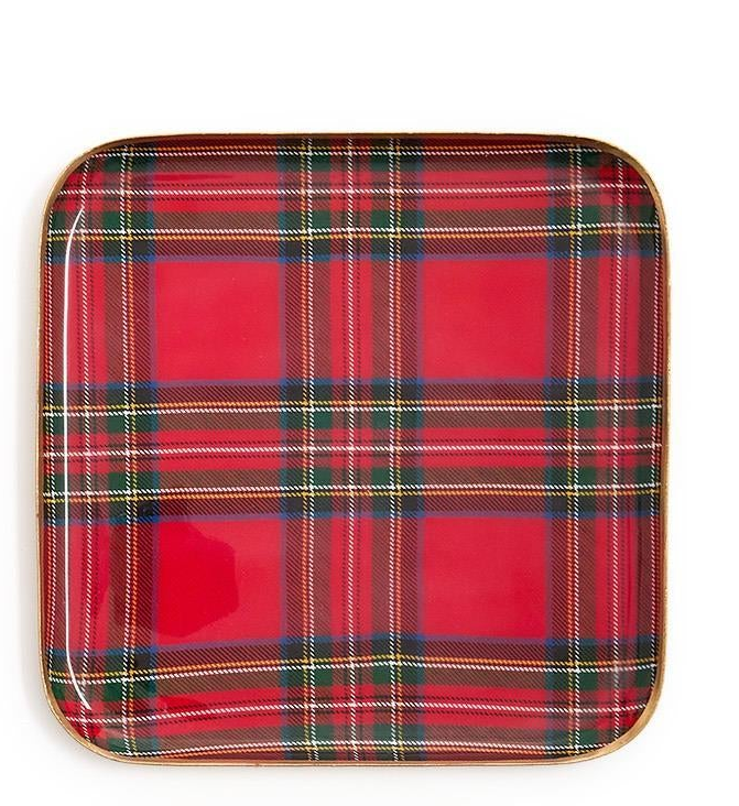 Tartan Decorative Metal Trays (4 Styles)