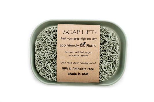Waterfall Soap DISH SET w/ Soap Lift - Sage