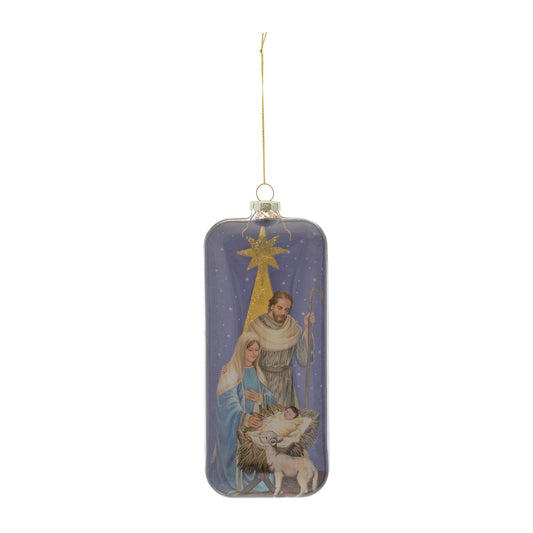 Nativity Glass Ornament