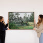 Pond in Spring - Spring Landscape Canvas Art - Wood Framed: 24x36" Extra Large Canvas Art with Thick Wood Frame