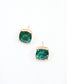 Julien Stone Stud Earring Green: Default