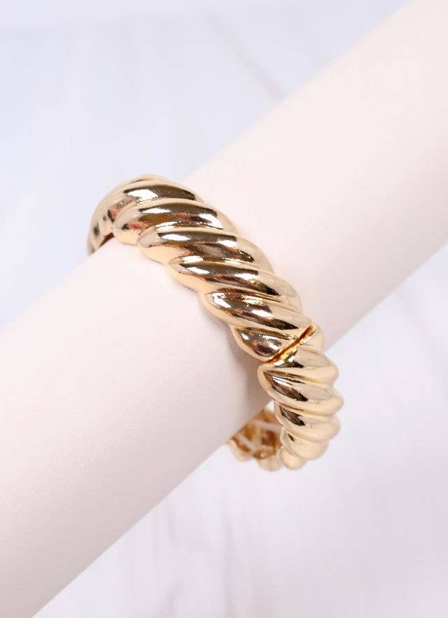 Vickery Twisted Stretch Bracelet GOLD: Default