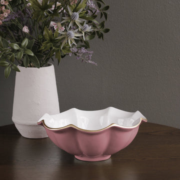 ENCANTO Devon Medium Bowl (Pink and White)