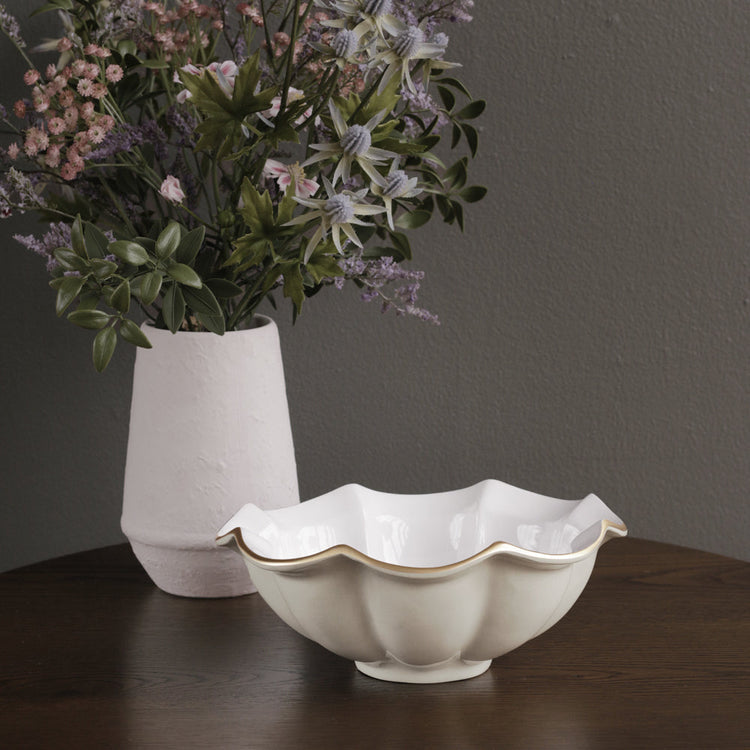 ENCANTO Devon Medium Bowl (Cream and White)