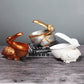 Pelican Resin Storage Bowl Animal Sculpture Home Decor: Dark Green