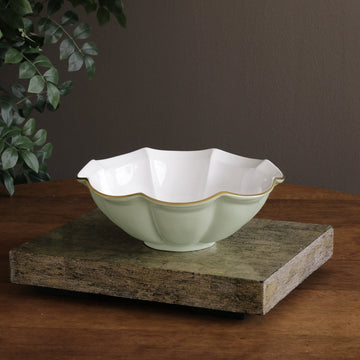 ENCANTO Devon Large Bowl (Pistachio and White)