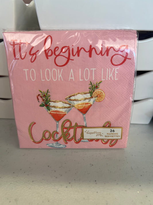 Christmas Cocktail Napkin - Look Like Cocktails