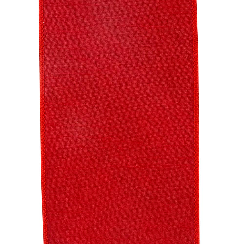 Plaid Dupioni Classic Diagonal Luxe, Red, 4 In, 5 Yards