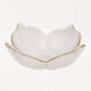 Magnolia Glass Bowl   Clear/Gold   6.5x2.7x6.5