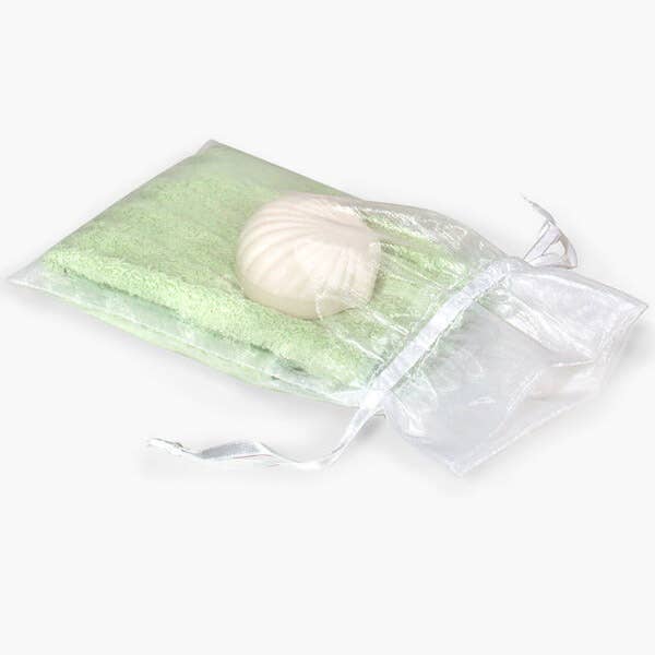 Organza Sheer Drawstring Bags: Hunter Green / 10 Pack / 4x6"
