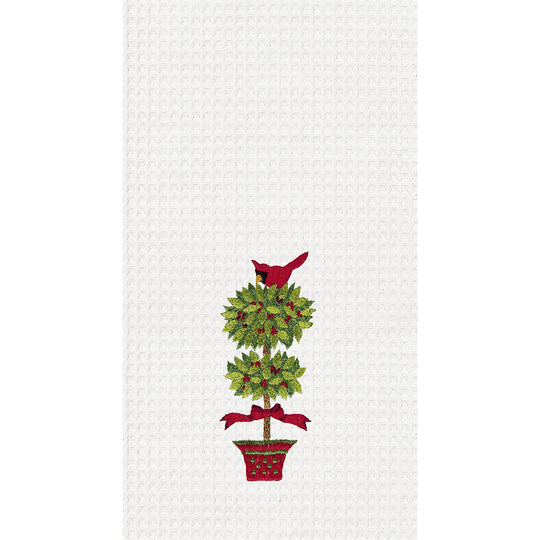 Cardinal In Topiary Kitchen Towel