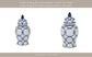 Ceramic Links Lidded Decorative Temple Jar - Blue, 14 in.
