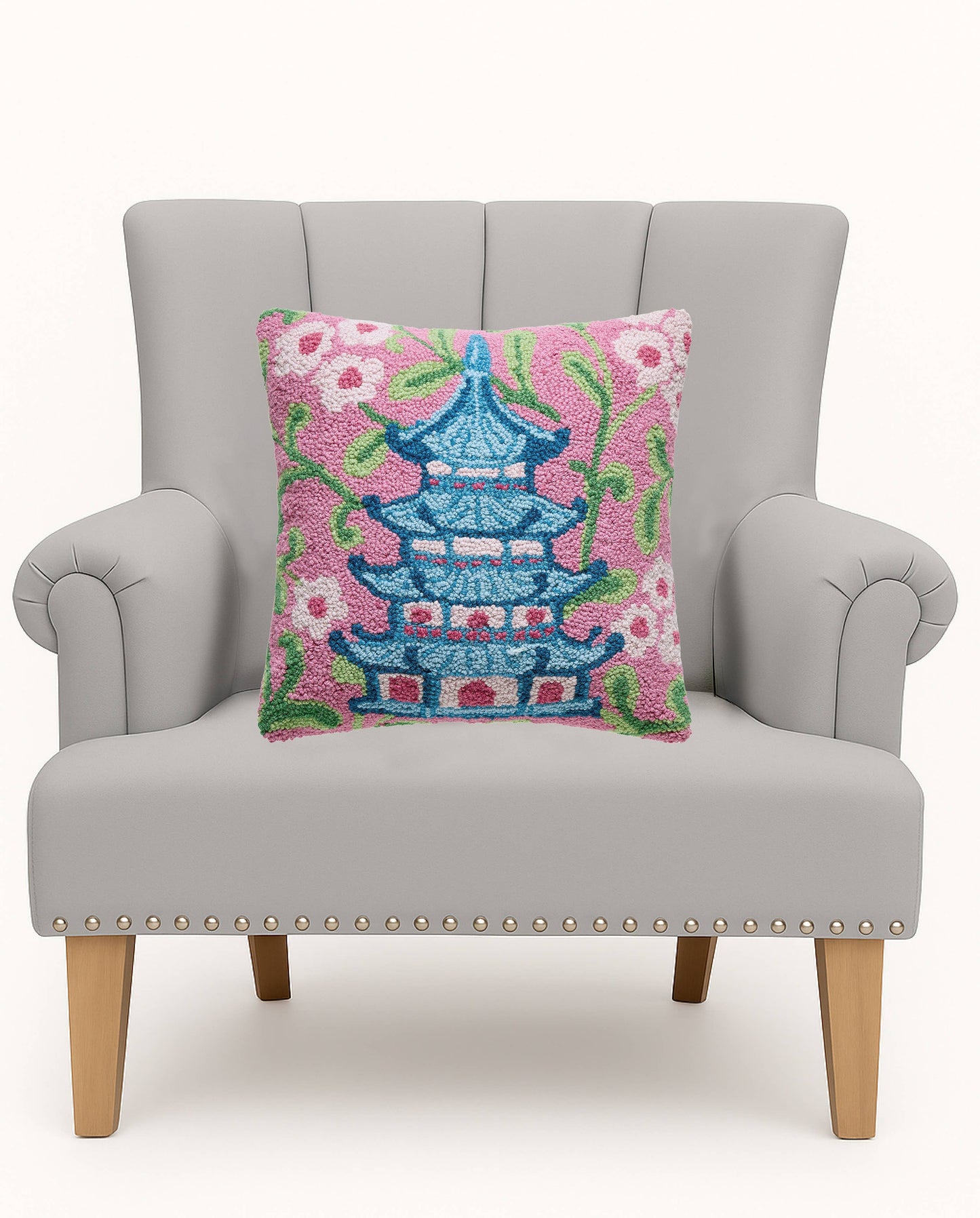 Chinoiserie Pagoda Hook Pillow