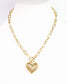 Kathi K Heart Charm Necklace Gold: Default
