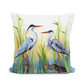Heron Pair Blue Pillow - Indoor/Outdoor - 19"x24"