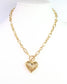 Kathi K Heart Charm Necklace Gold: Default