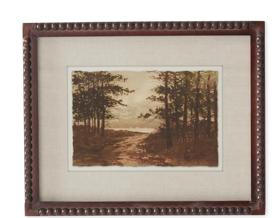 Brown Bead Wood Framed Landscape Prints (2 Styles)