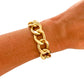 All Chunky Acrylic Chain Link Bracelet: Gold