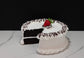 Large Fake Vanilla Cake with Slice Missing