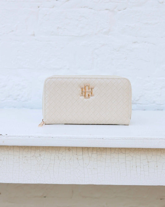 Penelope Wallet Woven Almond