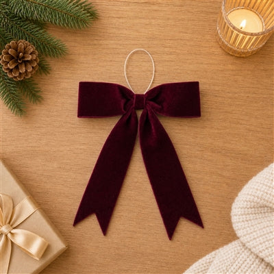 Burgundy Bow Ornament