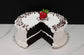 Large Fake Vanilla Cake with Slice Missing