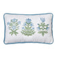 Three Mughal Flowers Embroidered Pillow